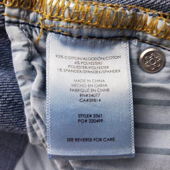 Cabi Womens High Straight Distressed Dark Wash Jeans Size 8 - Picture 5 of 6